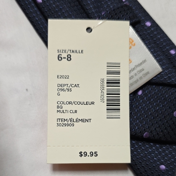 Gymboree Navy Blue Tie with Purple Dots - Picture 8 of 8